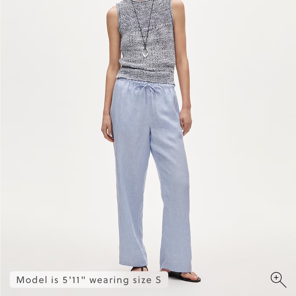 J Crew Women's Blue linen  Pants